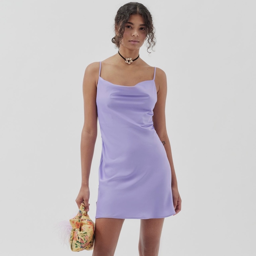 Urban outfitters brand new lavender cowl neck mini dress
